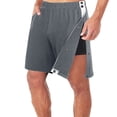 thumbnail image 2 of AherBiu Basketball Shorts for Men Double Side Button down Gym Athletic Running Shorts with Pockets for Versatile Activewear, 2 of 7