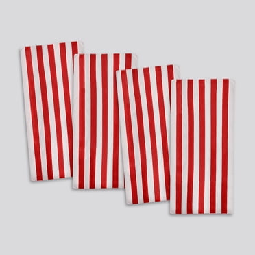Mainstays Cabana Stripe Decorative Beach Towels, 4-pack, Red