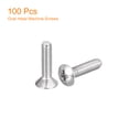 thumbnail image 3 of Unique Bargains Vis de Machine à Tête Ovale M4x16mm, Lot de 100 Vis à Tête Fraisée Légèrement Relevée en Acier Inoxydable 304, 3 of 5