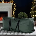 thumbnail image 4 of Qiulaii 2pcs Christmas Tree Storage Bag with Double Zipper - Large Capacity Protective Cover for Artificial Trees - Durable Cloth Storage Solution for Attic Garage Home Organization 122*38*51cm, 4 of 4