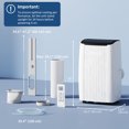 thumbnail image 3 of HOMCOM 12000 BTU AC Unit, Portable Air Conditioner with WiFi Control, White, 3 of 10