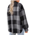 thumbnail image 4 of MASRIN Chandails en Molleton Graphiques pour Femmes Grande Taille Hauts pour Femmes Automne Décontracté Manches Longues Col Rond Chandails en Molleton avec Poches Couleur Unie Coupe Ample Blouse Chemises Femmes Manches Longues Hauts et Blouses, 4 of 5