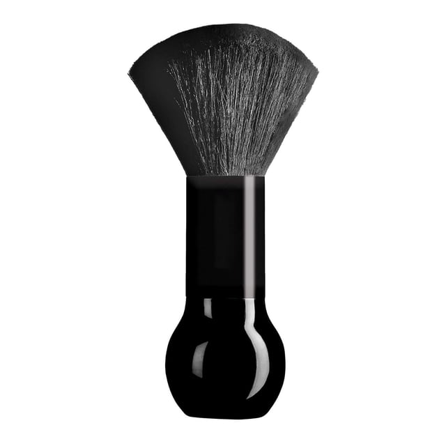 The Barbier Pro Series Cache-Cou par Conair avec un Manche en Plastique Noir Lisse et des Poils en Fibre Synthétique Douce, Conçu pour Enlever en Douceur les Poils des Zones Sensibles après une Coupe de Cheveux et Convient au Brossage Délicat en Poudre.