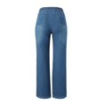 thumbnail image 5 of Jeans à Jambe Grand pour Femmes à Taille Haute Élastique avec Doublure en Molleton, 5 of 5