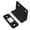 Black, variant on Magnetic Door Catch L-Shaped Sliding Wardrobe Cabinet Door Absorber Strip with Adhesive and Screw Mounting 1.5 mm Thick Stainless Steel
