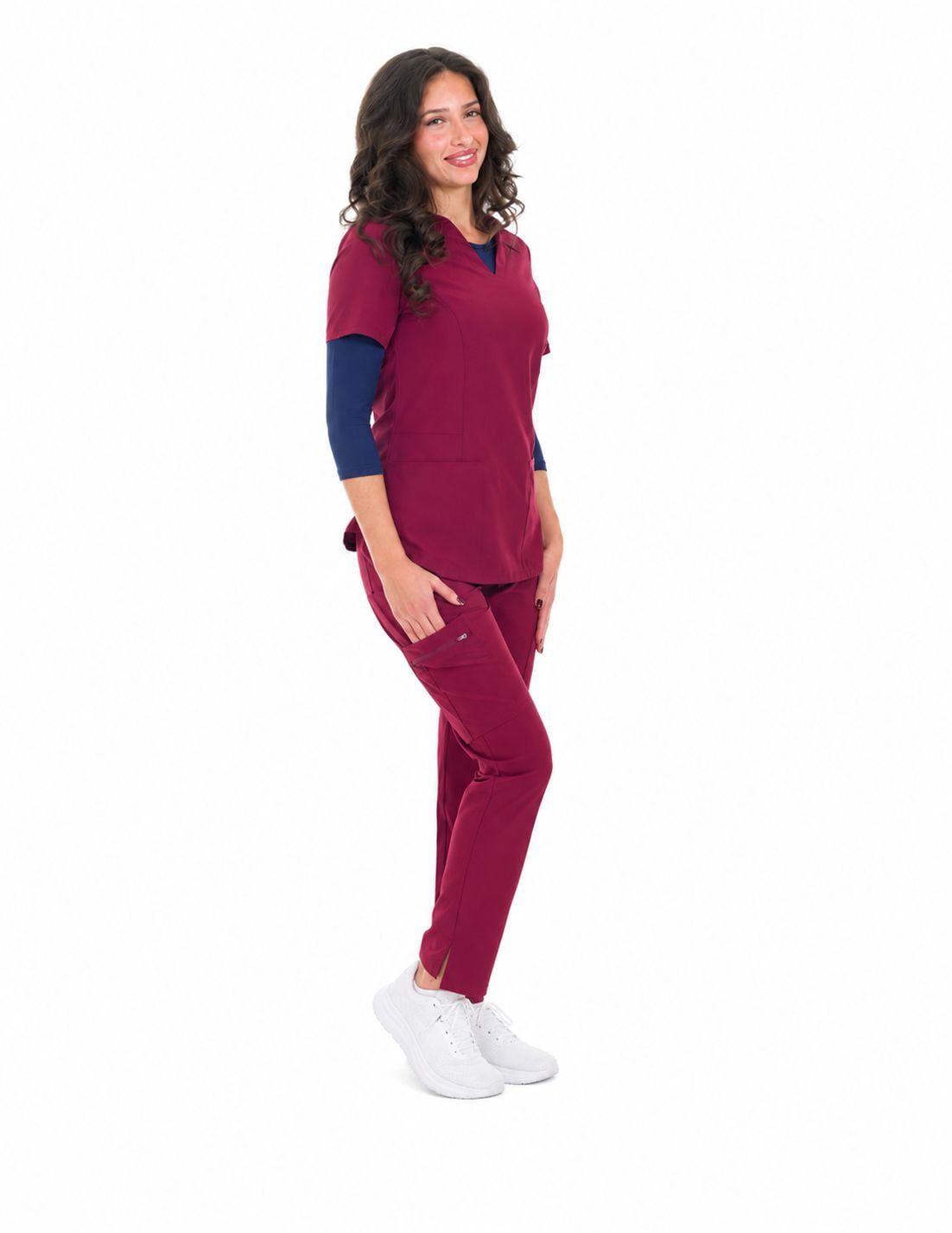 Zinnia pantalon de scrub cargo à taille en tricot