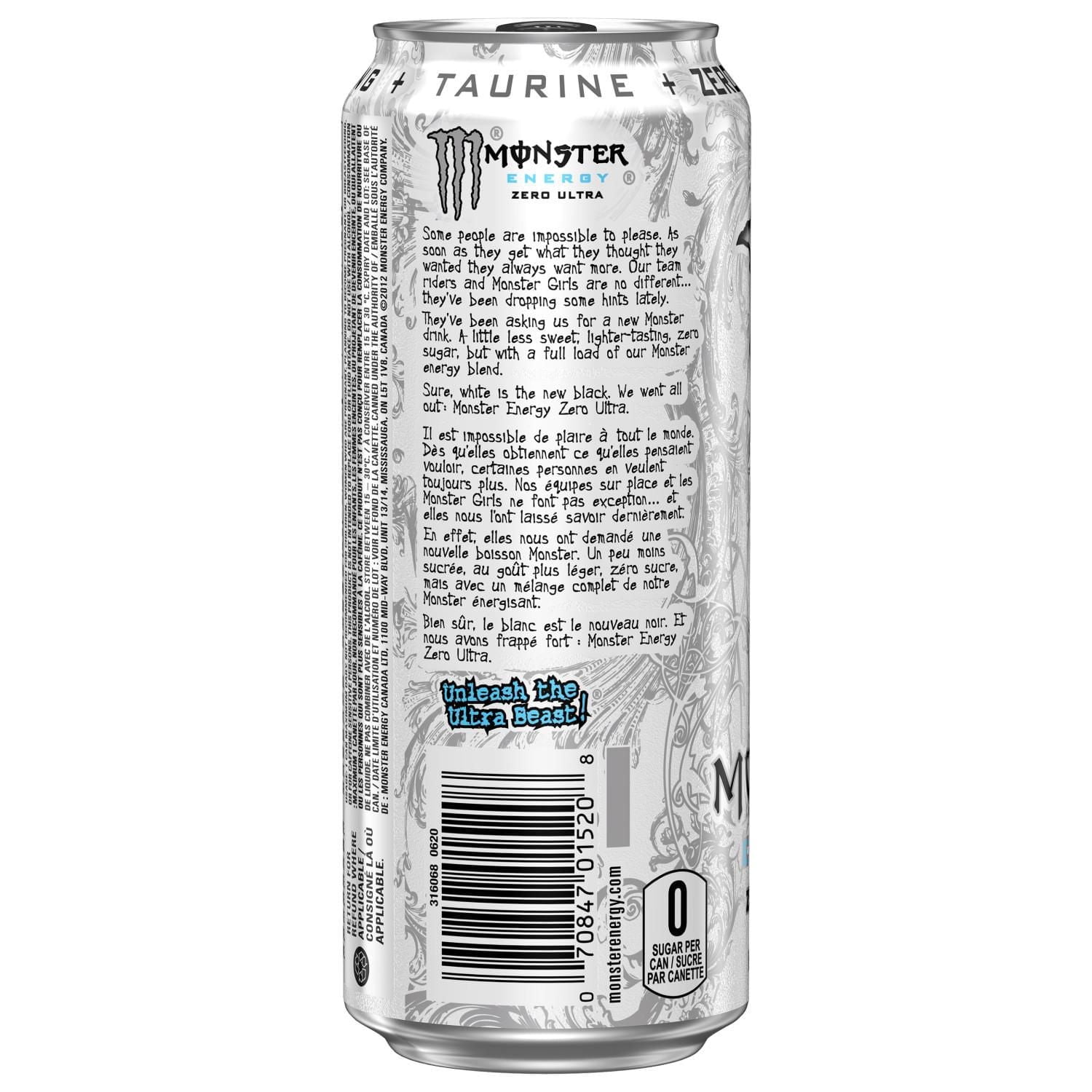MONSTER ENERGY Zero Ultra, 473mL, 4 Pack