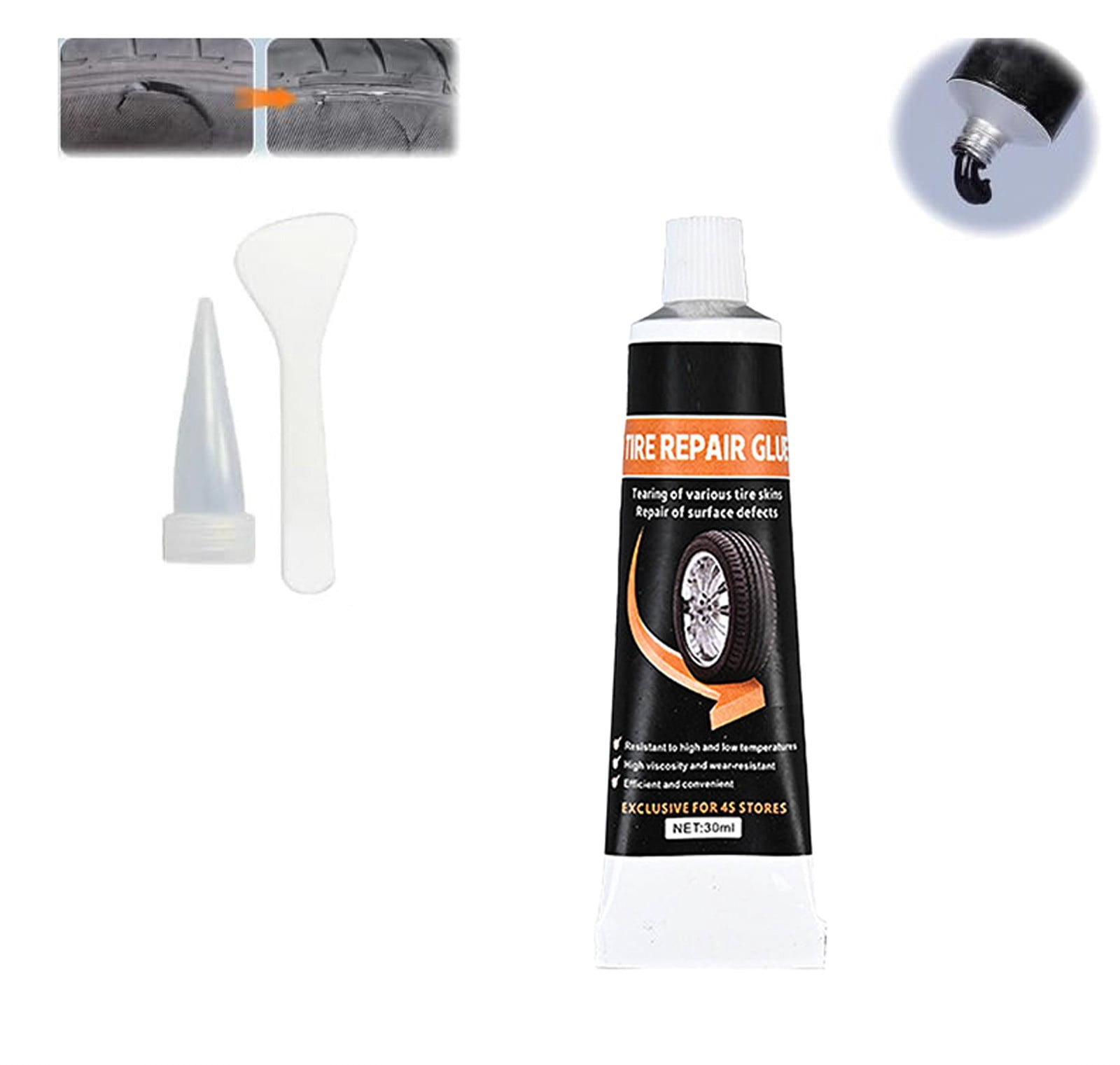 Automotive Tire Glue Quick Durable Sealing Solution For Cars Trucks Sidewall Leakage Insulation Strong Tire Patch Fix