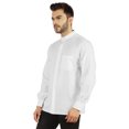 thumbnail image 4 of Bestman Solid Button-Down Shirt For Mens Chinese Collar Front Placket Formal Shirts, 4 of 7