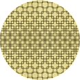 thumbnail image 1 of Ahgly Company Tapis de Zone Rond d'Intérieur Lavable à la Machine, Style Transitionnel, Jaune Moutarde, 3 Pieds Rond, 1 of 7