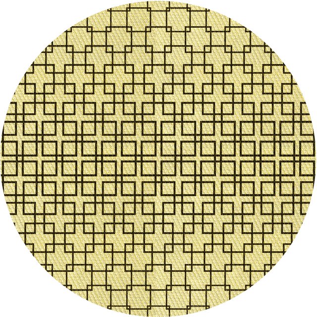 Ahgly Company Tapis de Zone Rond d'Intérieur Lavable à la Machine, Style Transitionnel, Jaune Moutarde, 3 Pieds Rond