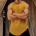 thumbnail image 2 of Timegard Tank Tops Men Crewneck Sleeveless Loose Breathable Summer Beach Casual Solid Color Tee Shirts, 2 of 6