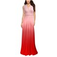 thumbnail image 1 of Uppada Robe de Soirée pour Femmes à Paillettes avec Franges et Pampilles, Robe Fluide en Mousseline, Encolure Carrée, Robe Ajustée, Robes d'Invitée de Mariage, Froncée, Extensible, Fente Latérale Irrégulière, Robe, Liquidation en Liquidation, 1 of 6