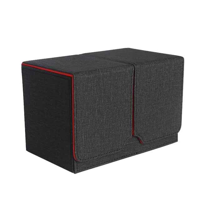 fastboy Boîte pour Deck de Cartes à Collectionner, Étui de Rangement de Rassemblement, Grande Capacité, Protection pour Cartes de Jeu, Support Conteneur, Enfants Adultes, Noir Rouge