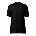 thumbnail image 4 of Haut en Dentelle pour Femmes Col Rond Crochet Manches Courtes - T-Shirt Décontracté d'Été - TTTG-TTTTTG, 4 of 4
