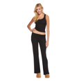 thumbnail image 1 of No Boundaries Women's Rib Pajama 2-Piece Set, 1 of 6