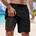 thumbnail image 2 of HXWCHs Pool Party Men's Beachwear Board Shorts with Inner Compression Liner and Pocketed Design for Swim Trunks featuring Inseam Comfort and Quick-Dry Fabric XXL Black, 2 of 4