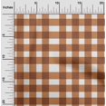 thumbnail image 2 of oneOone Georgette Viscose Rust Brown Fabric Gingham Check Craft Projects Decor Fabric Printed By The Yard 42 Inch Wide, 2 of 4