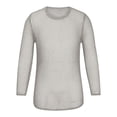 thumbnail image 4 of Birdeem Chemises pour Hommes Mode Homme Ajourées Filet de Pêche Décontracté Couleur Unie Manches Longues Col Rond Chemise, 4 of 10