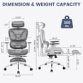 thumbnail image 1 of AKDSteel Chaise de Bureau Ergonomique en Maille avec Dossier Haut, Accoudoirs 3d Réglables, Repose-Pieds Rétractable et Roues pour la Maison Ou le Bureau, 1 of 8