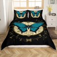 thumbnail image 1 of Erosebridal Housse de Couette Bohème Papillon Bleu Simple, Ensembles de Literie Hippie Astrologie Taille Simple, Réversible 2 Pcs (Sans Couette), 1 of 7