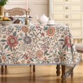 thumbnail image 2 of Designer Vintage Linen Small Rectangle Tablecloth,William Morris Floral Colorful Pattern Table Cloth,Decor Table Cover for Kitchen,Dining,Thanksgiving,Christmas,55"*71"-Flowershadow a, 2 of 8