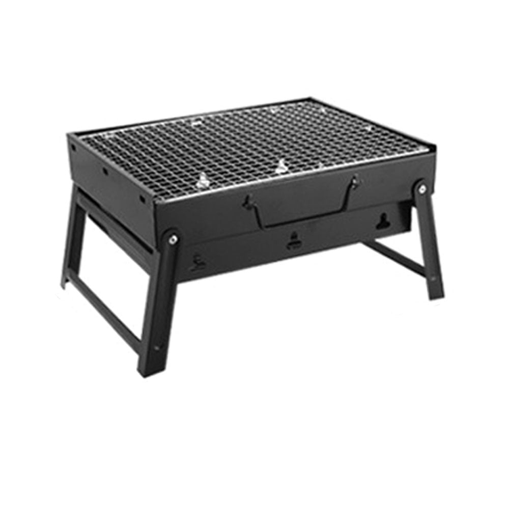 Foldable BBQ Grill Portable Camping Charcoal Barbeque Grill for Outdoor Cooking Camping Picnic Garden Terrace 13.8x10.6x7.9in