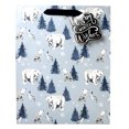thumbnail image 4 of Holiday Time Large Gift Bag with Ribbon Handle, Blue Polar Bears, 4 of 7