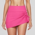 thumbnail image 1 of WILLBEST High Waisted Swim Skirt Shorts with Drawstring Double Layer Pleated Design for Women Yoga Beachwear Comfortable Coverage, 1 of 3