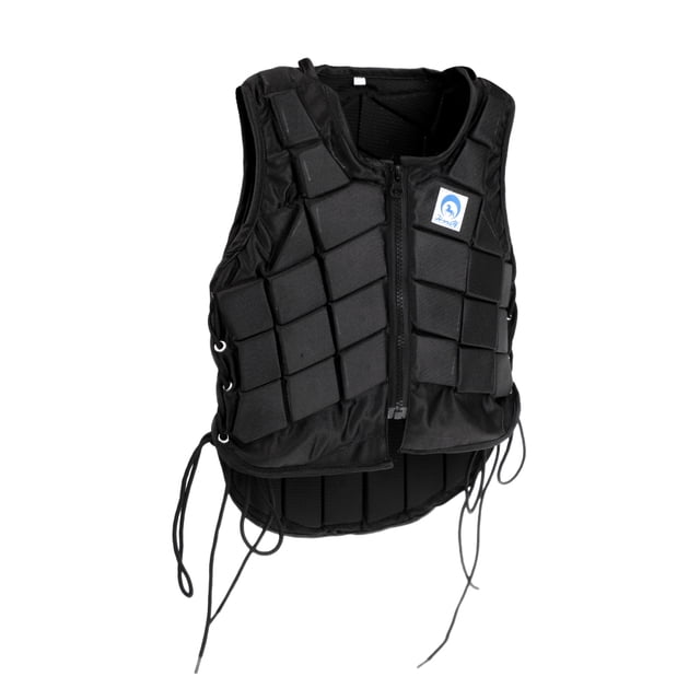 S SERENABLE Black EVA Padded Equestrian Horse Riding Vest Body Protector Kids CL