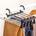 thumbnail image 1 of Trouser Hangers Multifunctional Trouser Rack Retractable Trouser Storage Rack Multifunctional Trouser Hangers Stainless Steel Hangers Home Multifunctional Foldable Trouser Rack, 1 of 5