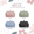 thumbnail image 4 of Hannah & Sophia Belle Convertible Diaper Backpack & Messenger Bag, Rose Pink, 4 of 11