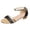 Black, variant on Women's Low Block Heel Sandals Sparkly Open Toe Princess Shoes with Ankle Strap Comfortable Non Slip Dress Shoes Gold Size 9