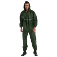 thumbnail image 2 of TiaoBug Combinaison Imperméable à Capuche pour Homme une Pièce, Combinaison de Pluie Réfléchissante, Salopette à Fermeture Éclair, Vert Foncé 3TG, 2 of 7