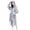 Grey, variant on HAiming Robe for Women Long Hooded Bathrobe Warm Cloth Thickened Fleece Plaid Loungewear Spa Bath Robe with Pockets
