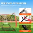 thumbnail image 3 of KFFKFF 7x7 ft Baseball Practceing Net, Softball Practice Net, Mobile Training Net for Batting, Catching, and Pitching, Baseball Gear with Arc Frame, Transport Bag, Strike Zone, Sphere, Tee, 3 of 9