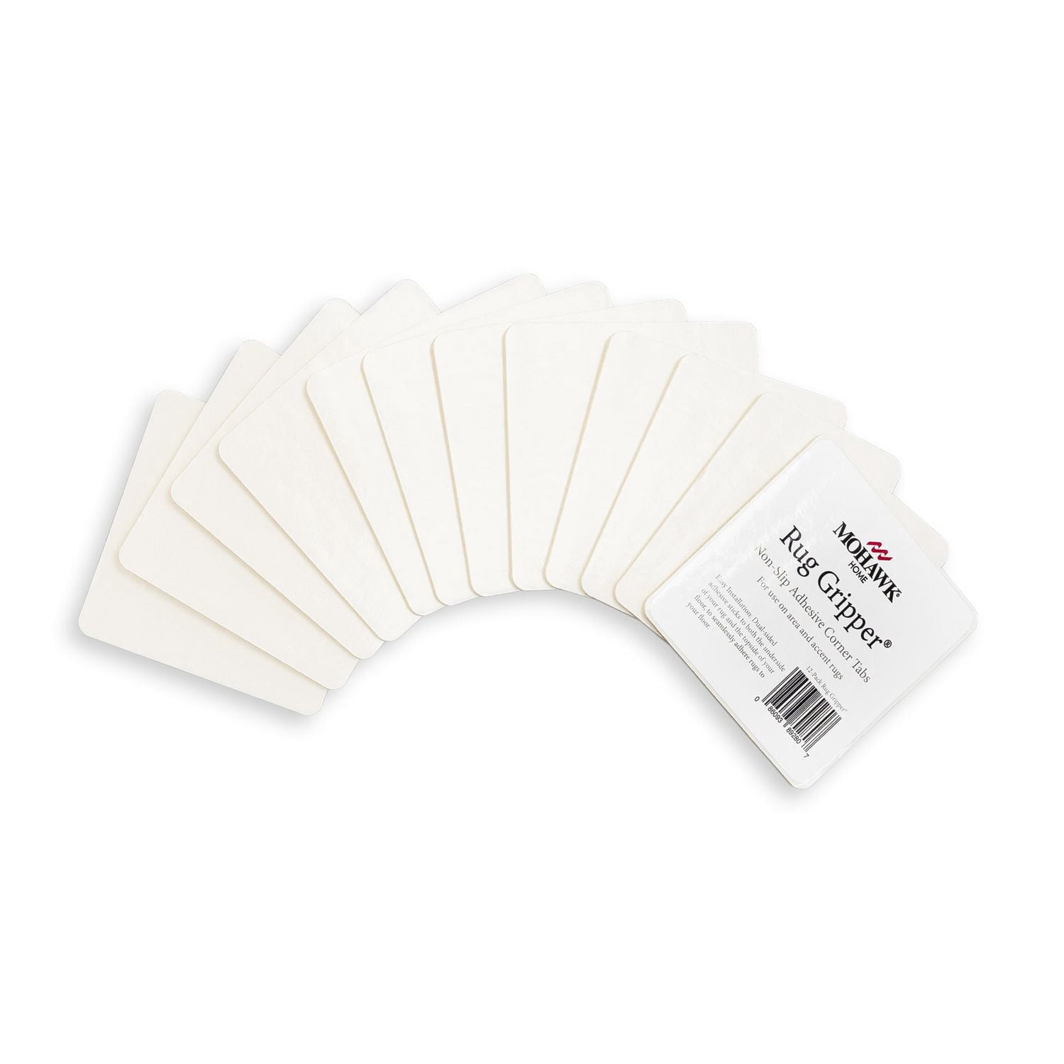 Mohawk Home - Languettes antidérapantes pour coin de tapis, ensemble de 8 pièces, blanc, 10 cm x 10 cm (4 po x 4 po)