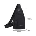 thumbnail image 3 of Sac à Bandoulière Imperméable pour Hommes, Sac à Dos Crossbody avec Port de Chargement USB, Sac de Poitrine Polyvalent pour Voyage, Sport, Course, Randonnée, Voyage, Plein Air, Camping, 3 of 6