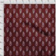thumbnail image 3 of oneOone Cotton Poplin Fabric Leaves & Paisley Block Print Fabric BTY 56 Inch Wide, 3 of 4