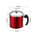 thumbnail image 4 of 1.3L Stainless Steel Oil Can Filter Mesh Strainer Container Anti-leakage Storage Tank  Red by, 4 of 9