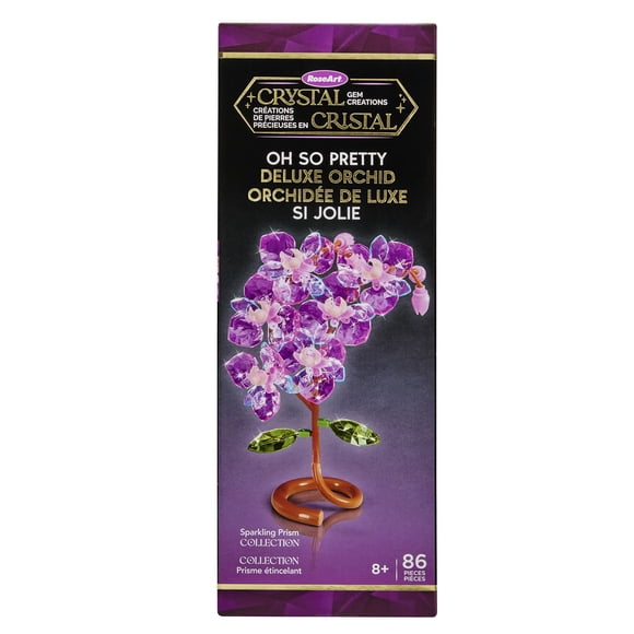 Crystal Gem Creations Blooming Multicolor Orchid Flower Kit by RoseArt, 75+ Pieces, Great for Adults, Tweens and Children Ages 8+