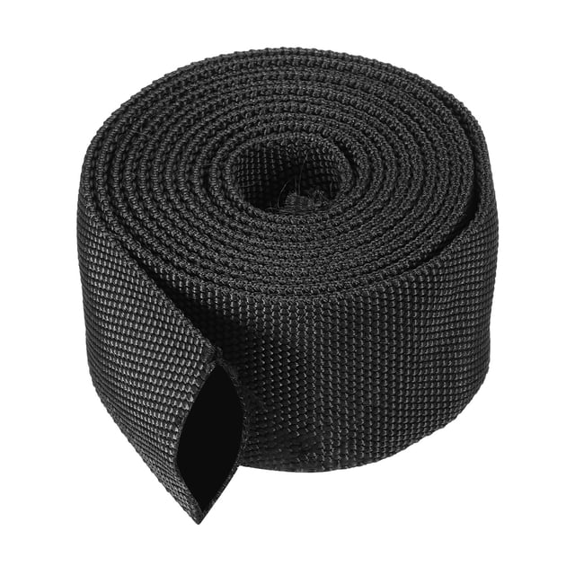 Unique Bargains 2' ID 6.5FT Nylon Protective Hose Sleeve, Cable Cover Sheath Protection, Black