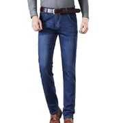 LOVZFMLL Jeans Hommes Solid Color Pocket Fashionable Casual Youth Sport polyvalent Jeans Pantalons