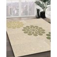thumbnail image 3 of Ahgly Company Tapis d'Intérieur Lavable en Machine Carré Transitionnel Vanille Or, 6 Pieds Carré, 3 of 7