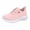 Pink, variant on Women's Slip on Walking Shoes Comfortable Non Slip Mesh Casual Running Sneakers Lace Up Platform Footwear with Arch Support Gray Size 7.5