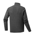 thumbnail image 4 of Lovzfmll Chandail à Capuchon Polartec pour Homme, Haute Élasticité, Fermeture Éclair, Poche, Chaud, Course, Gris Foncé, TP, 4 of 6