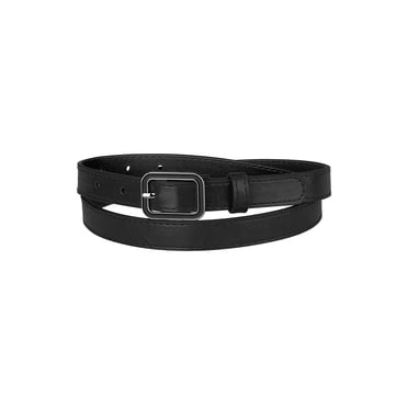Unique Bargains Ceintures Fines à la Taille pour Femmes Rectangle Boucle à Ardillon Ceinture Mince en Cuir pour Pantalon Robe