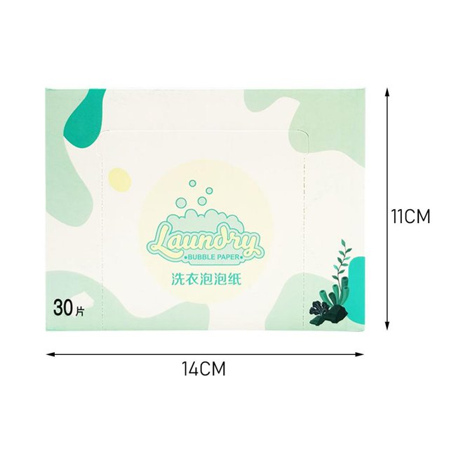 30 Pcs Laundry Detergent Sheets for Travel Home Wash Paper Sheets