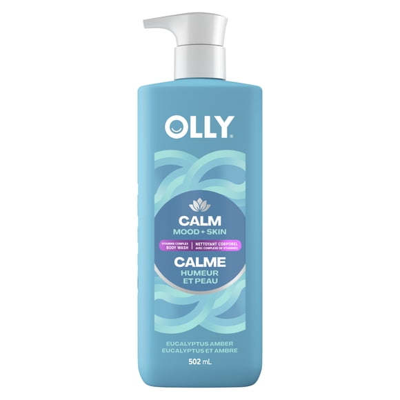 OLLY Vitamin Complex Body Wash Eucalyptus Amber Calm Mood + Skin, 502 ml