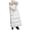 White, variant on IROINID Women's Winter Warm Mid-Long Coat Solid Color Zip Up Puffer Long Sleeve Hoodie Outwear, Black